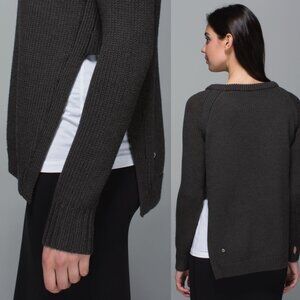 Lululemon Yin To You Highcut Sides Black Sweater